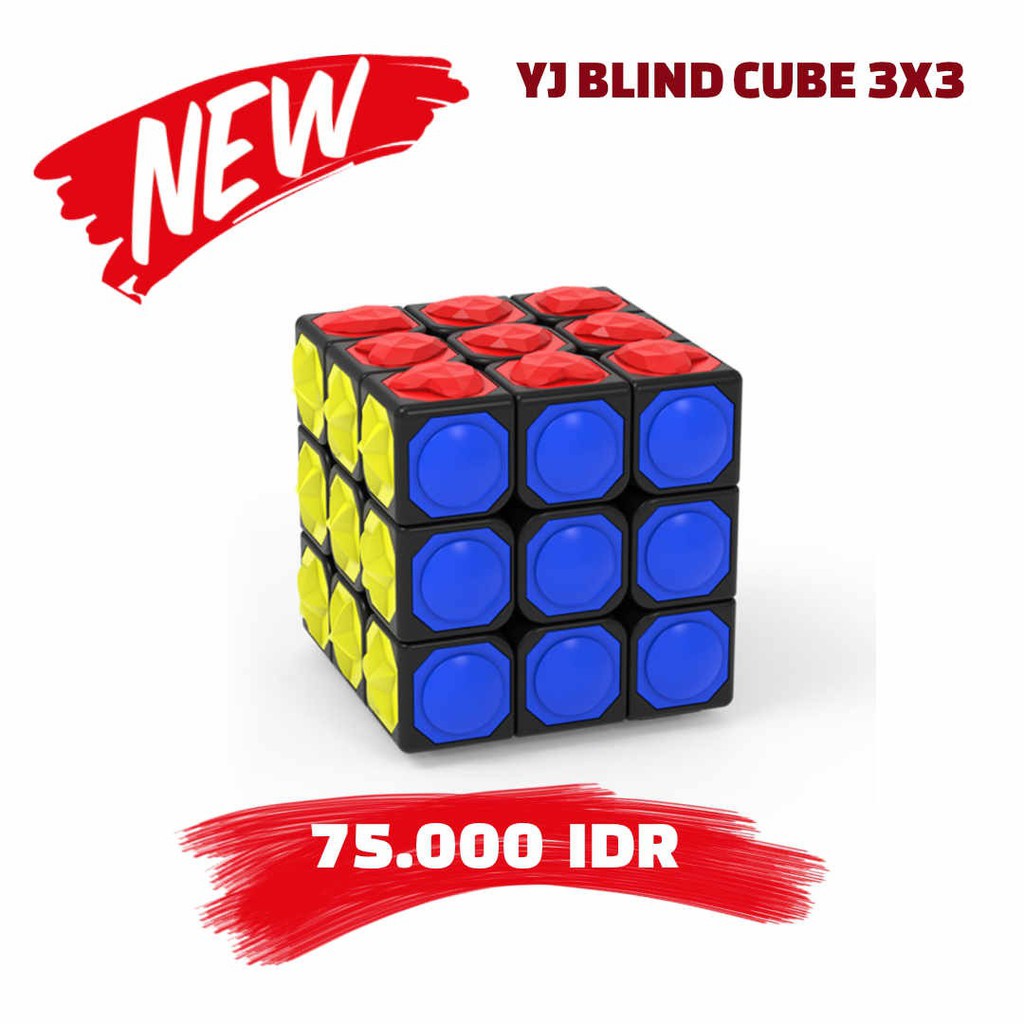 Cube 3x3 - YJ Blind Cube 3x3 - YongJun Blind Cube 3x3 Black Series - 3x3 YJ Blind Cube