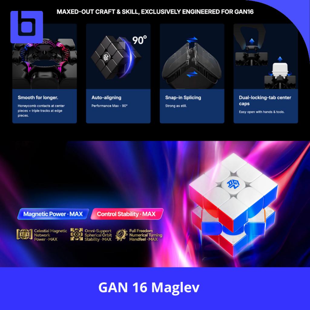 Cube 3x3 Gan 16 Maglev MAX Uv Coated 3x3