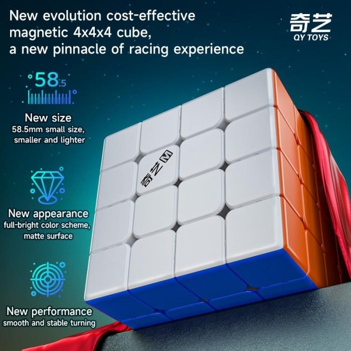 Cube 4x4 Magnetik Qiyi M Pro Stickerless Original