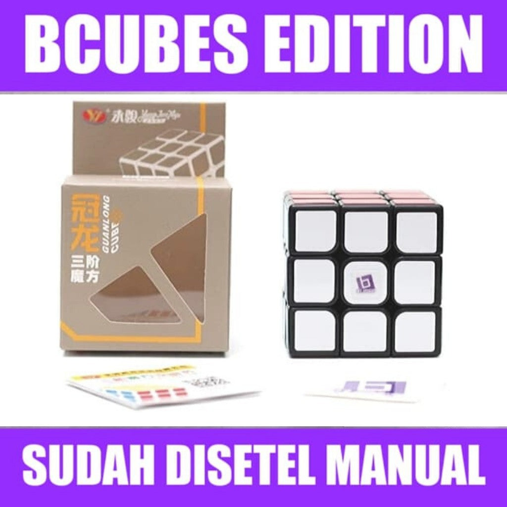 Cube 3x3 - BCUBES YJ GUANLONG Black 3x3 - Bcubes 3x3 - Bcubes Edition Best Seller