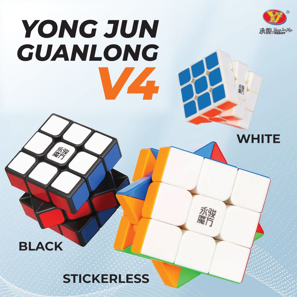 Cube 3x3 Yongjun Yong Jun YJ Guanlong V4 Black / Stickerless