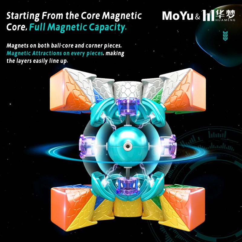 Cube 3x3 Moyu Huameng YS3M Magnetic / Maglev / Ball Core 3x3