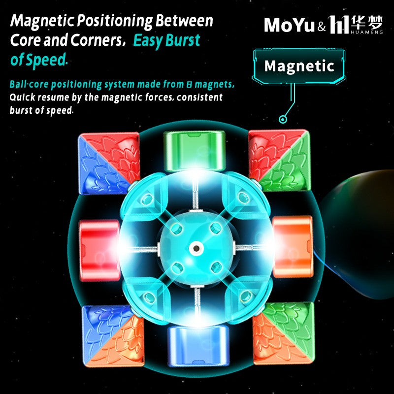 Cube 3x3 Moyu Huameng YS3M Magnetic / Maglev / Ball Core 3x3