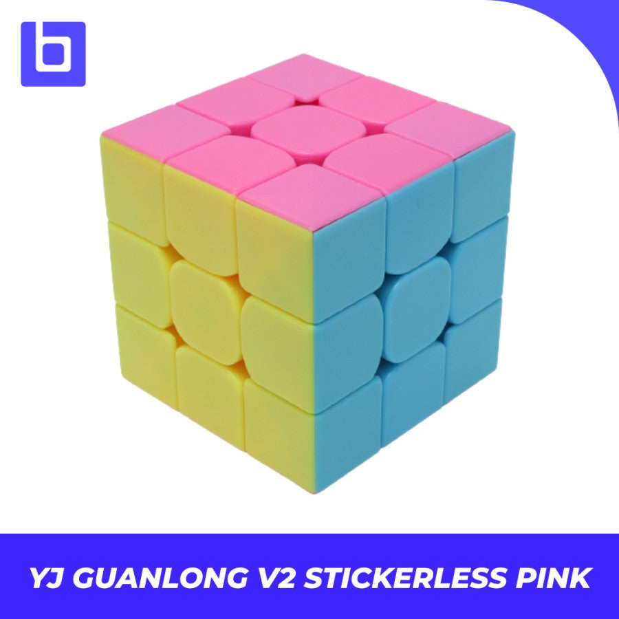 Cube 3x3 - Yong Jun - YJ Guanlong Stickerless Pink