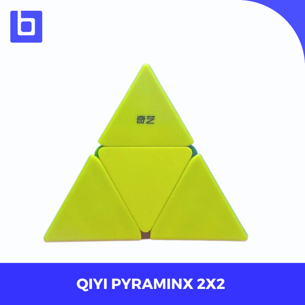 Cube 2x2 - Qiyi Pyraminx 2x2 - QiYi 2x2 Pyraminx - PYRAMID - PYRAMINX - QiYi Pyraminx Stickerless