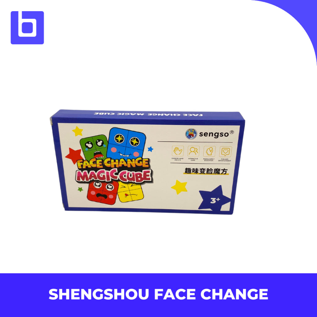 Mainan Edukasi Anak Montessori Face Change Card Game Puzzle Sengso
