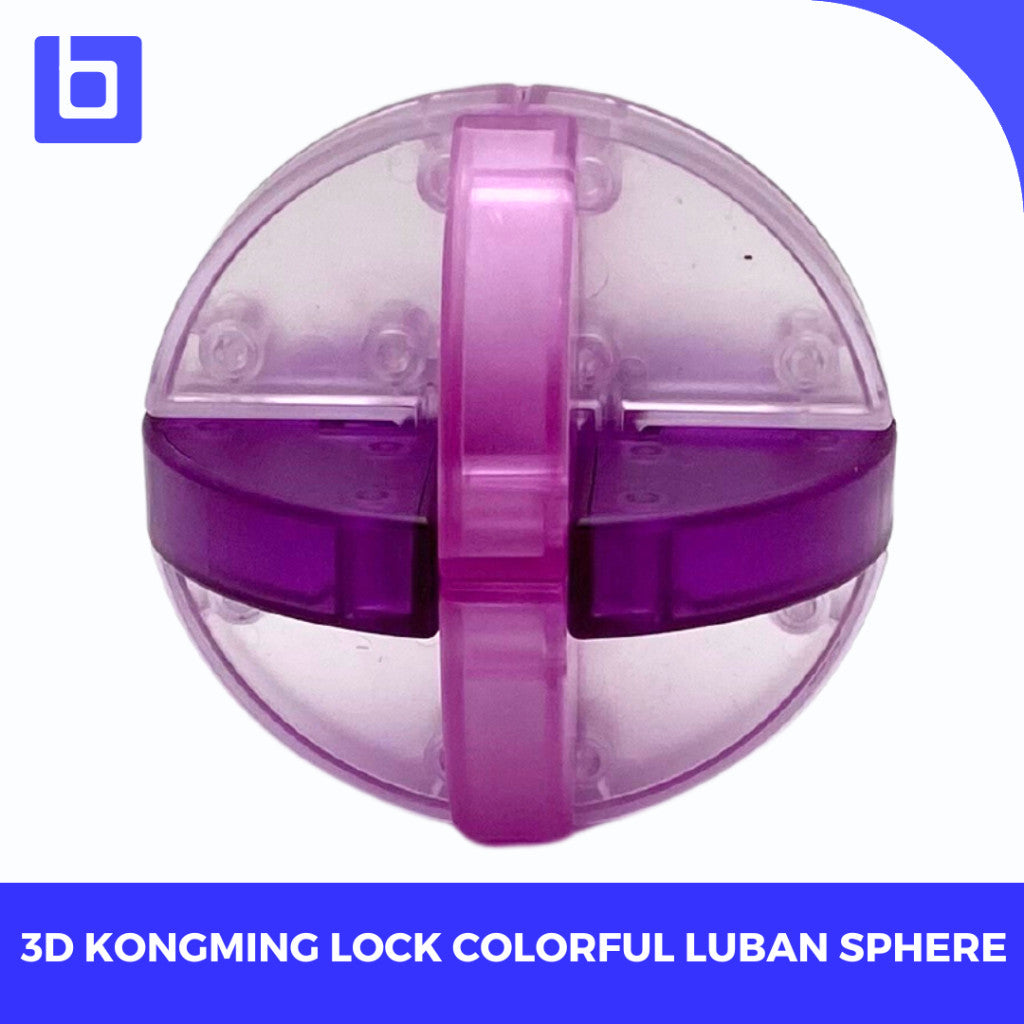 Qiyi 3d Puzzle Kongming Lock Colorful transparant Original