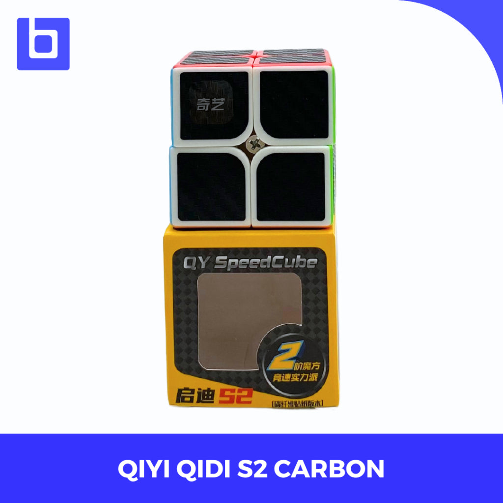 Cube 2x2 - Qiyi 2x2 Carbon - QiYi QiDi S - Carbon Sticker - Sticker Carbon - Qiyi Carbon 2x2