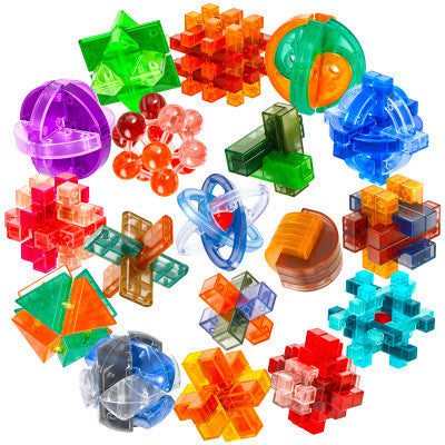 Qiyi 3d Puzzle Kongming Lock Colorful transparant Original