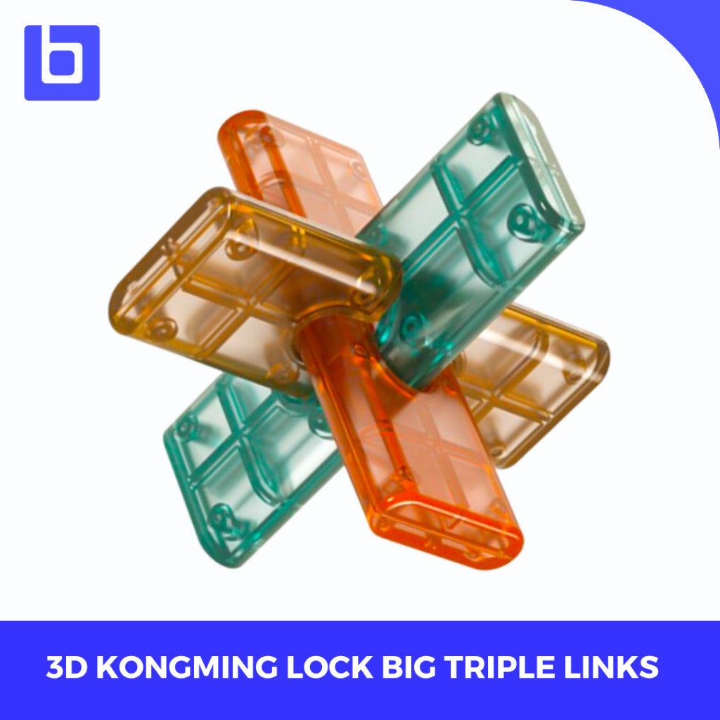 Qiyi 3d Puzzle Kongming Lock Colorful transparant Original