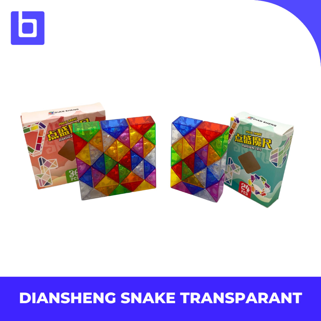 Cube Snake Diansheng Magic Snake Twist Transparan
