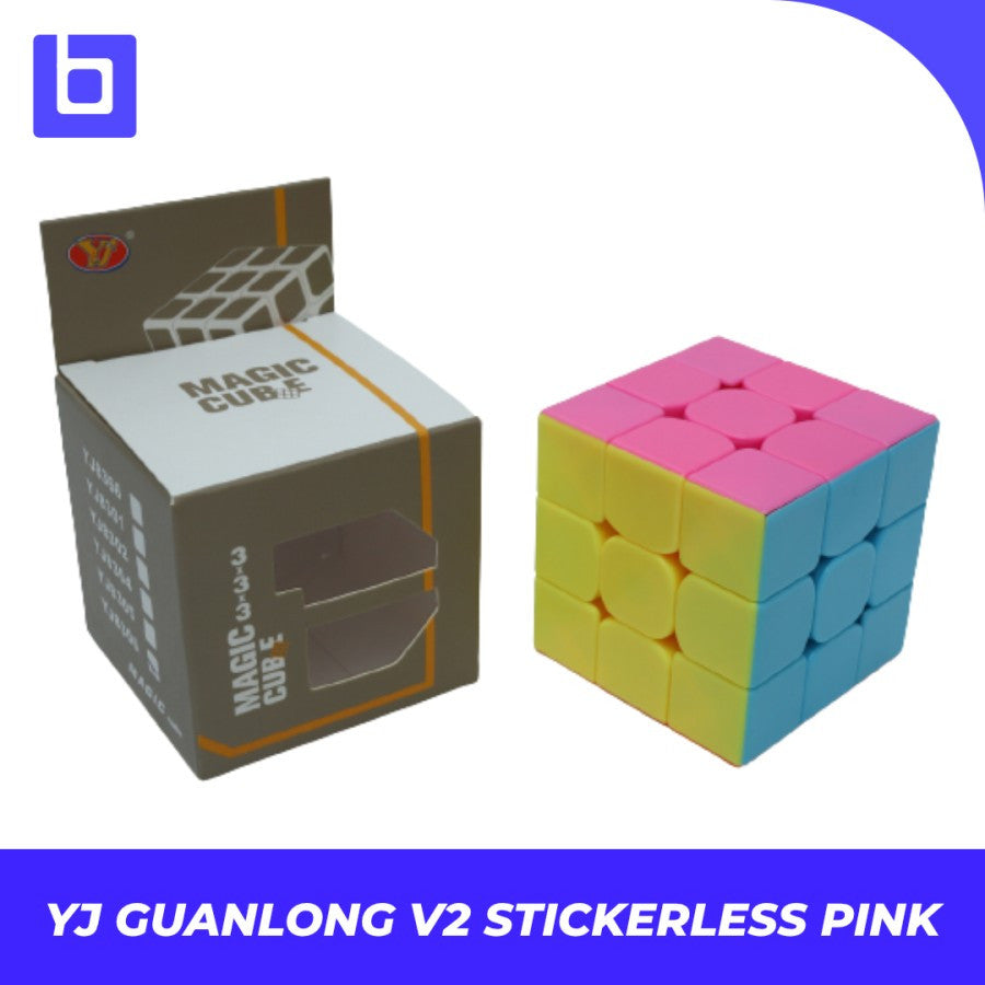 Cube 3x3 - Yong Jun - YJ Guanlong Stickerless Pink