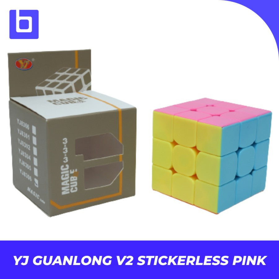 Cube 3x3 - Yong Jun - YJ Guanlong Stickerless Pink
