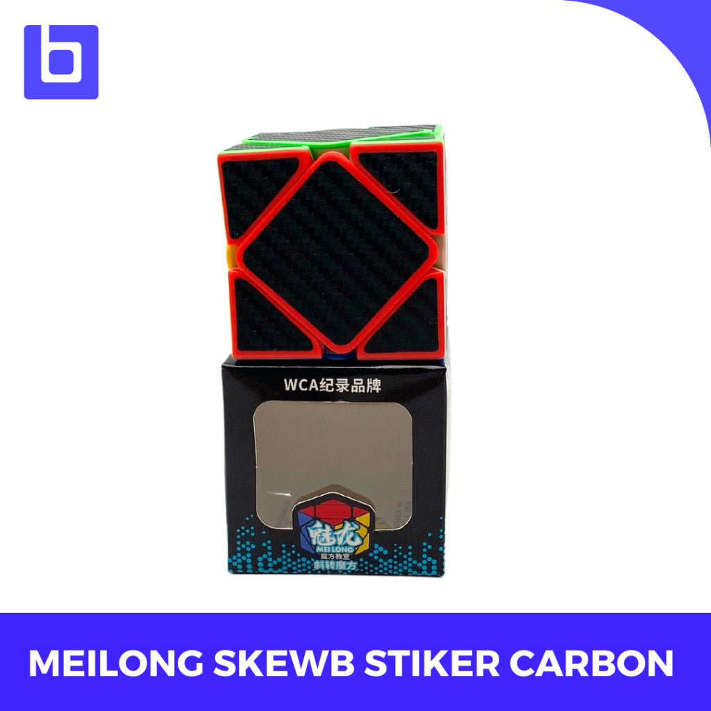 Cube Skewb - Meilong Skewb - Skewb MeiLong - MF Meilong Skewb Carbon - Skewb Sticker Carbon