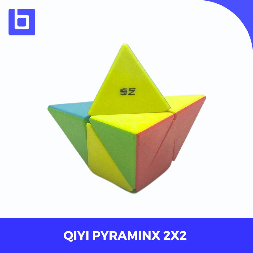 Cube 2x2 - Qiyi Pyraminx 2x2 - QiYi 2x2 Pyraminx - PYRAMID - PYRAMINX - QiYi Pyraminx Stickerless
