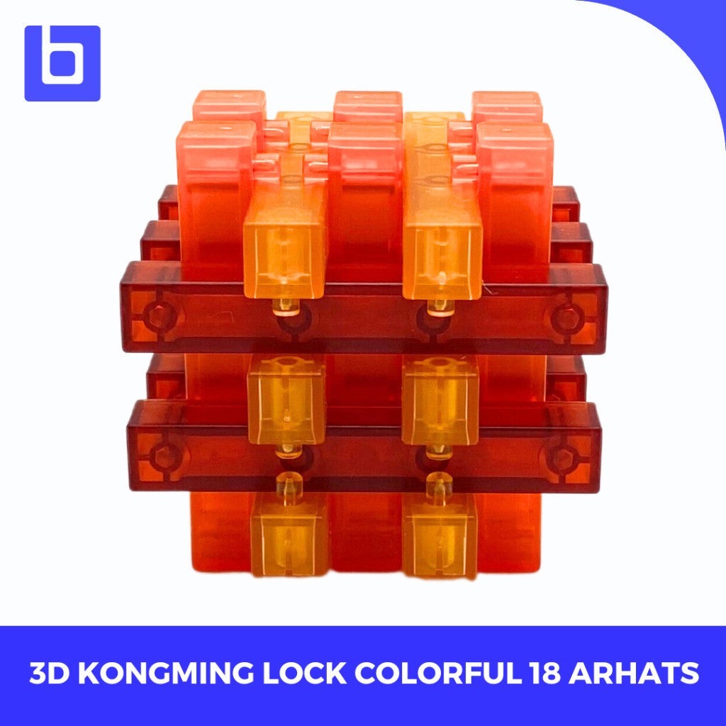 Qiyi 3d Puzzle Kongming Lock Colorful transparant Original