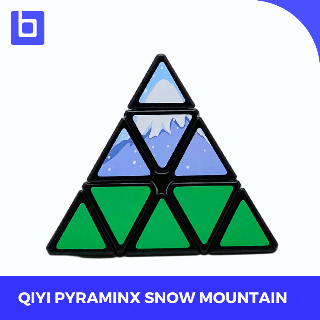 Twisty Puzzle - Cube Pyraminx Qiyi Snow Mountain Blackbase Original
