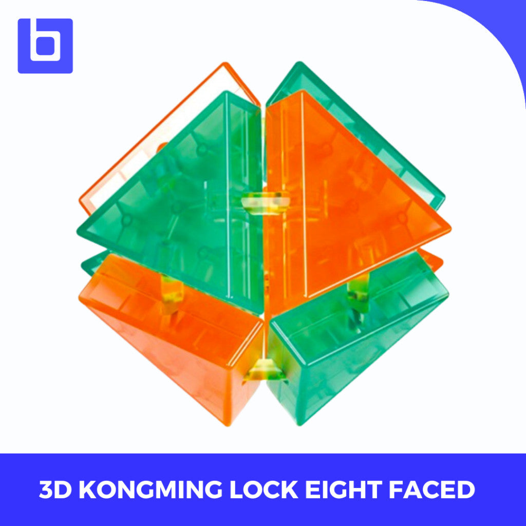 Qiyi 3d Puzzle Kongming Lock Colorful transparant Original