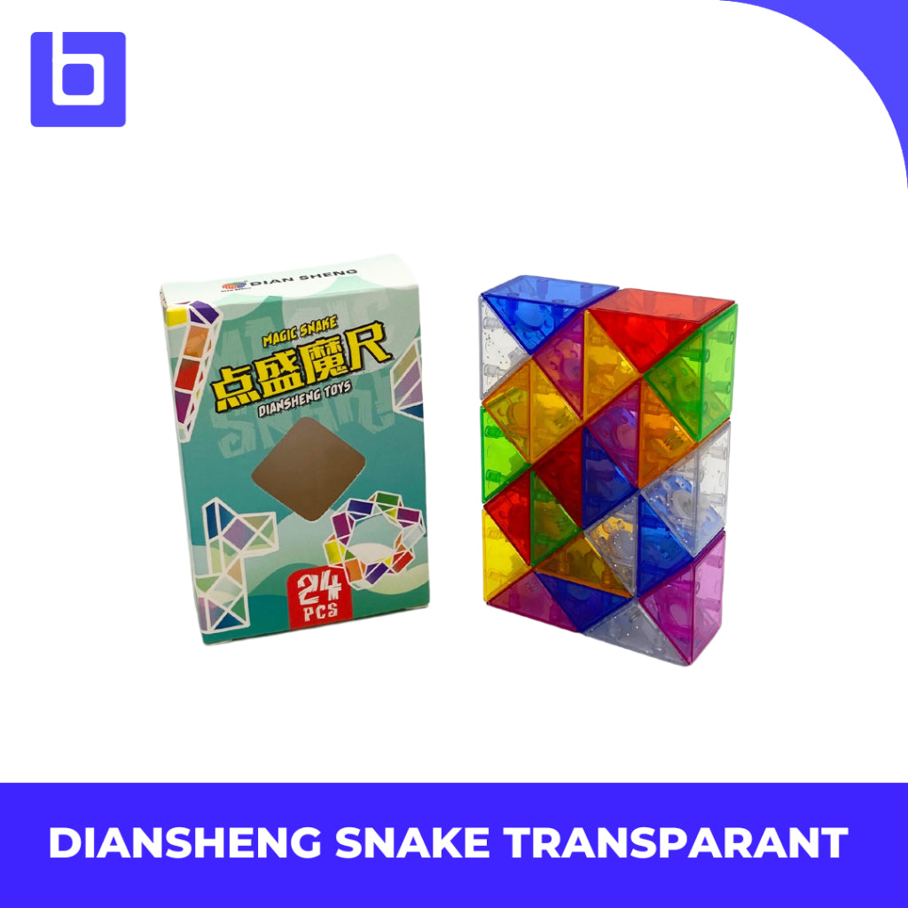 Cube Snake Diansheng Magic Snake Twist Transparan