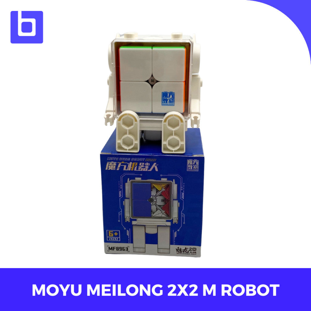 Cube 2X2 - Moyu Meilong 2M Robot Case Magnetic Cube 2X2 Stickerless