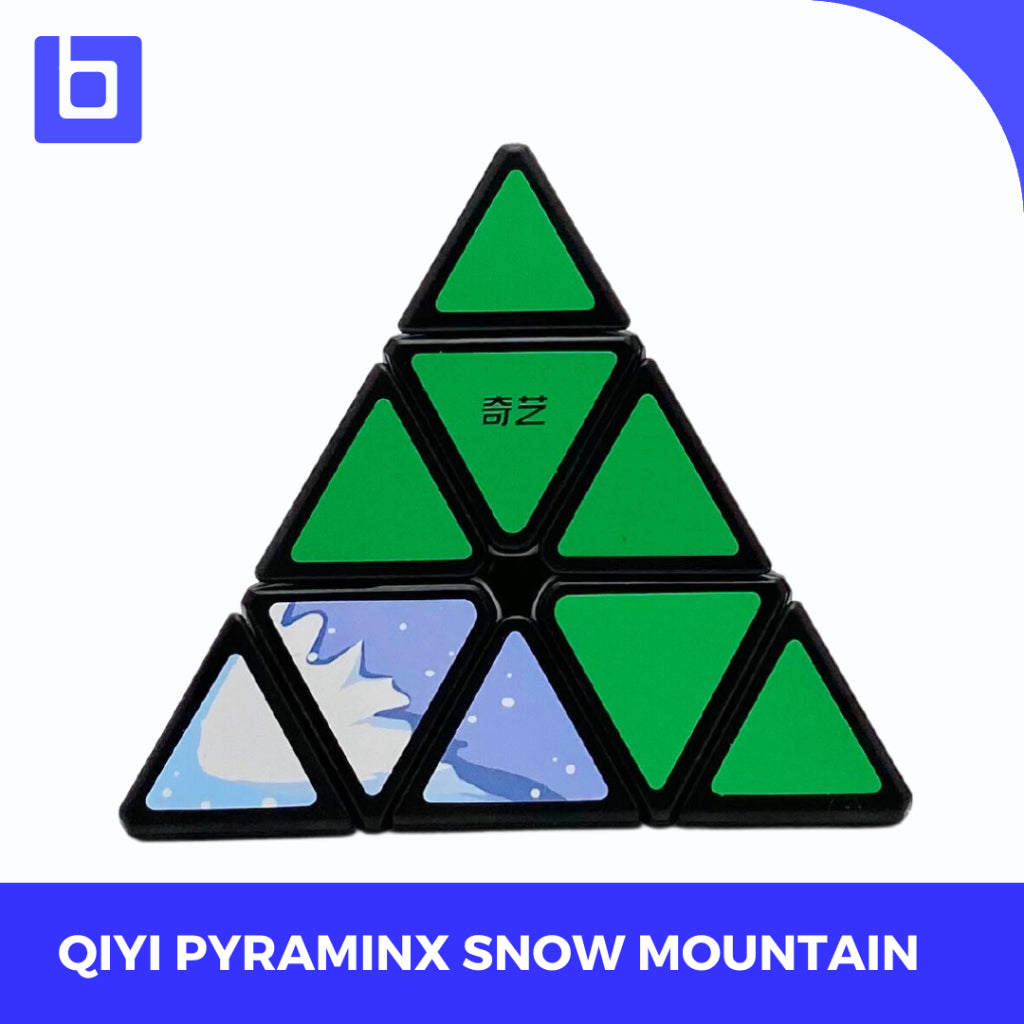 Twisty Puzzle - Cube Pyraminx Qiyi Snow Mountain Blackbase Original
