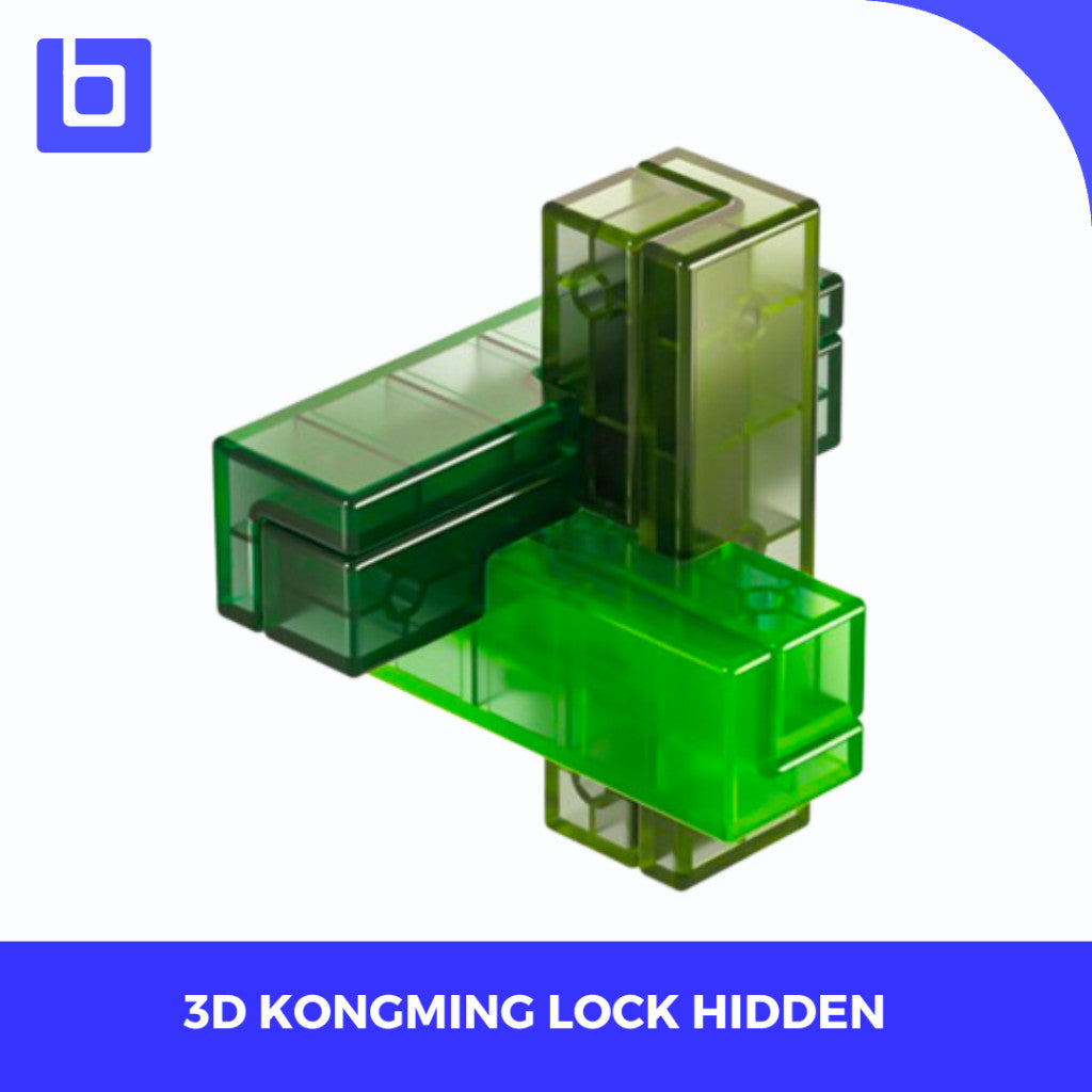 Qiyi 3d Puzzle Kongming Lock Colorful transparant Original