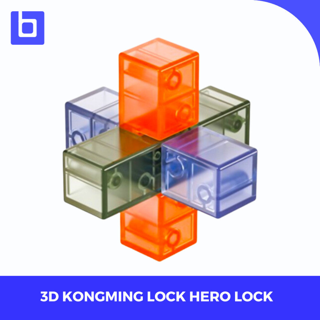 Qiyi 3d Puzzle Kongming Lock Colorful transparant Original