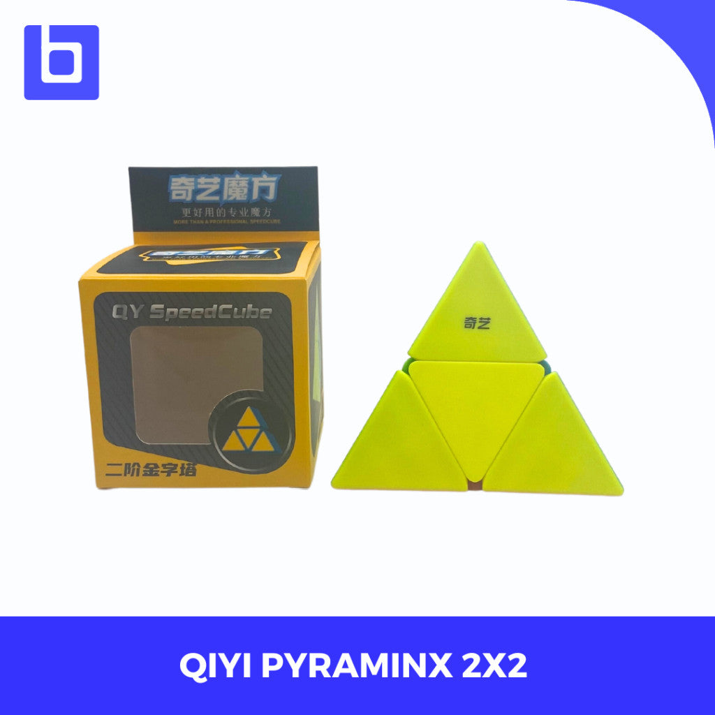 Cube 2x2 - Qiyi Pyraminx 2x2 - QiYi 2x2 Pyraminx - PYRAMID - PYRAMINX - QiYi Pyraminx Stickerless