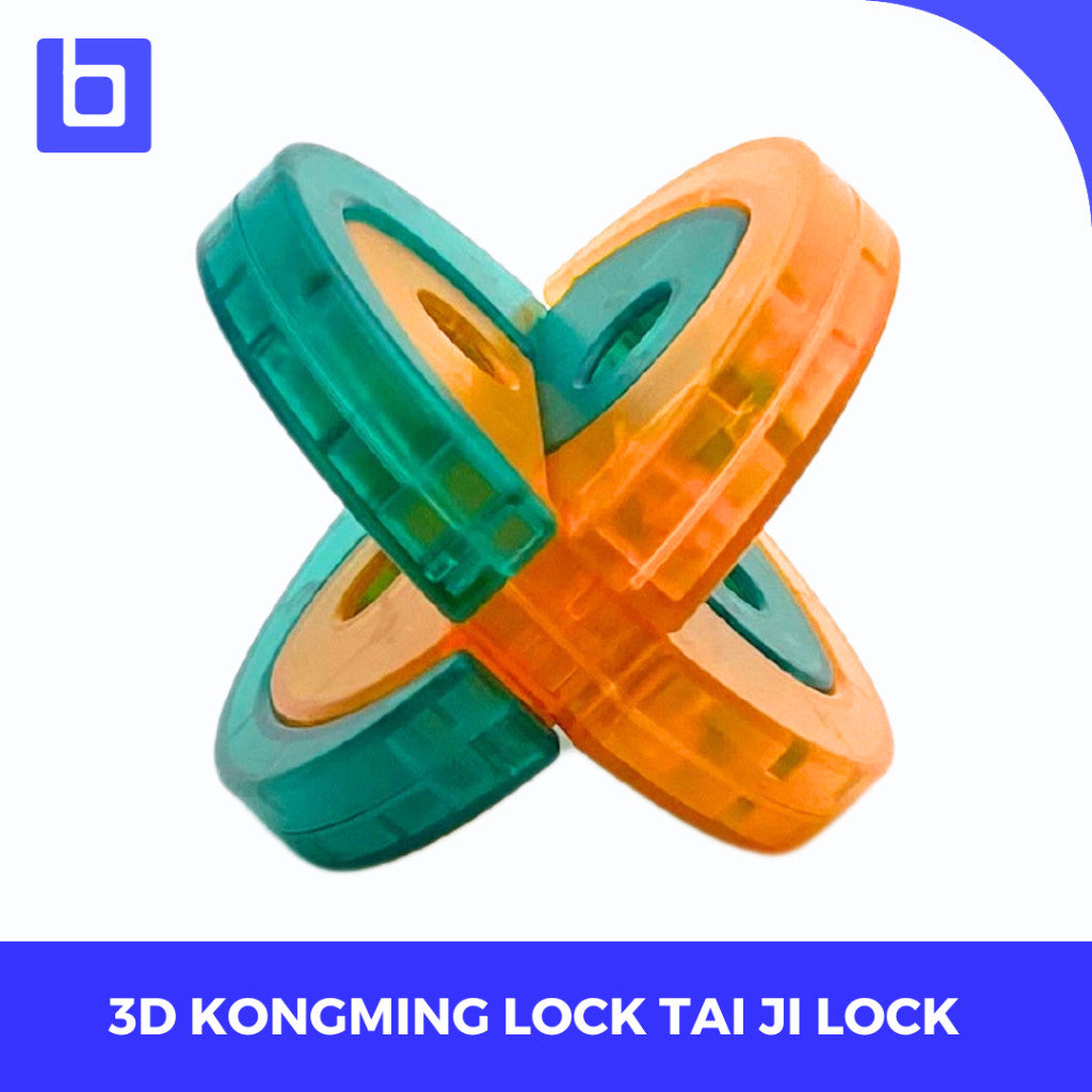 Qiyi 3d Puzzle Kongming Lock Colorful transparant Original