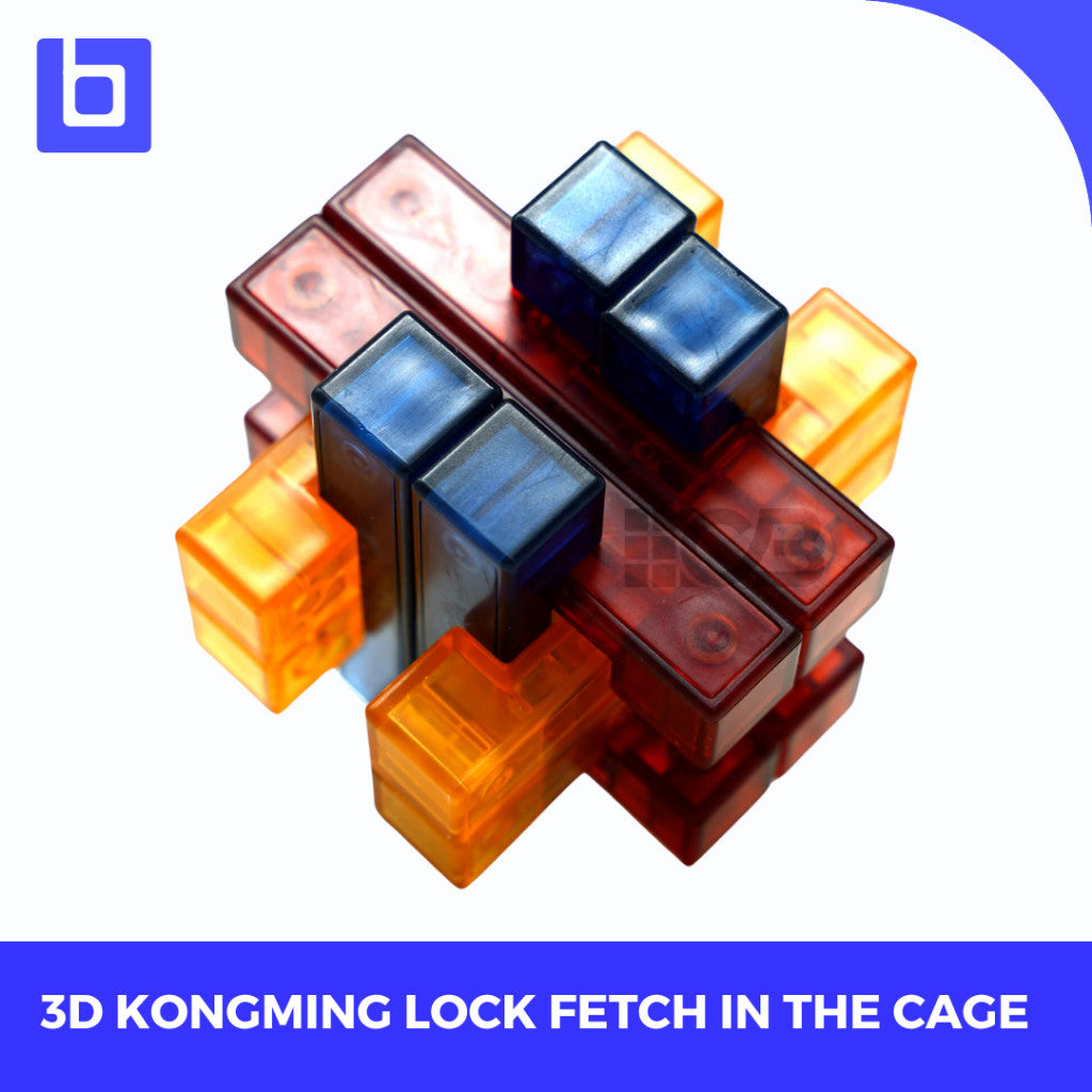 Qiyi 3d Puzzle Kongming Lock Colorful transparant Original