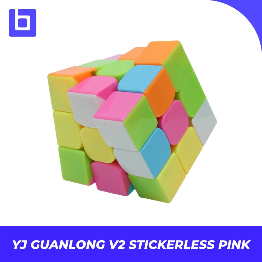 Cube 3x3 - Yong Jun - YJ Guanlong Stickerless Pink