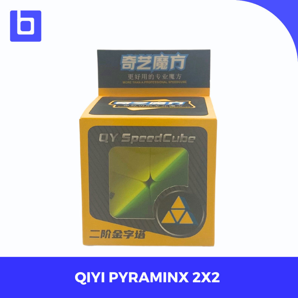 Cube 2x2 - Qiyi Pyraminx 2x2 - QiYi 2x2 Pyraminx - PYRAMID - PYRAMINX - QiYi Pyraminx Stickerless