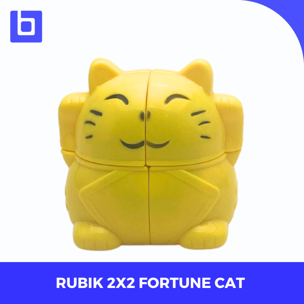 Cube Twisty Puzzle - Yongjun Fortune Cat - Yj Fortune Cat - Fortune Cat Yellow - 2x2 Fortune Cat