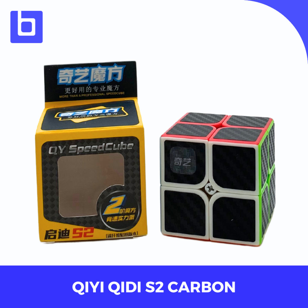 Cube 2x2 - Qiyi 2x2 Carbon - QiYi QiDi S - Carbon Sticker - Sticker Carbon - Qiyi Carbon 2x2