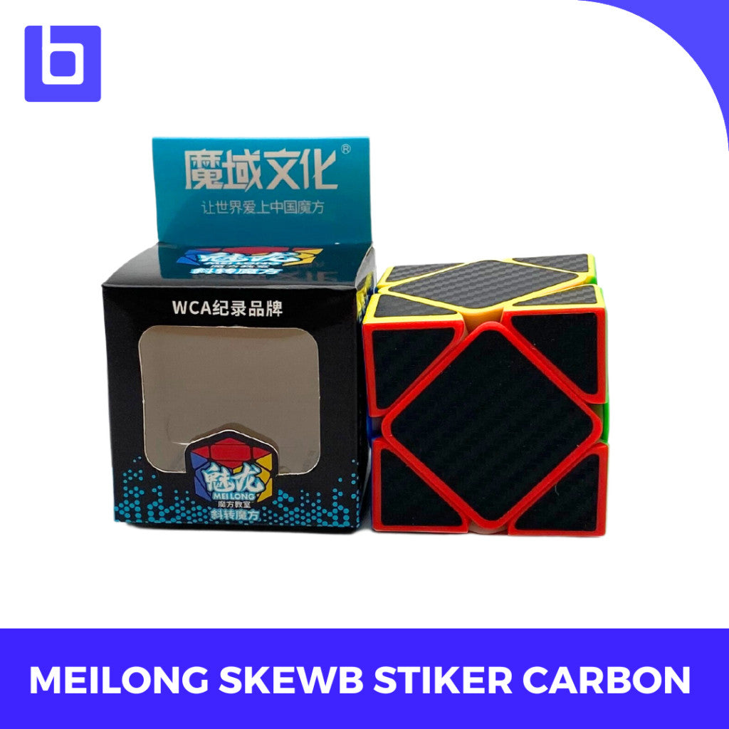 Cube Skewb - Meilong Skewb - Skewb MeiLong - MF Meilong Skewb Carbon - Skewb Sticker Carbon
