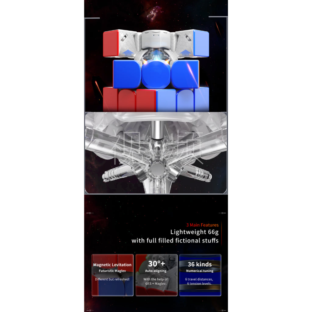 Cube 3x3 GAN 12 Maglev Frosted / UV Coated Magnetic Stikerless Original