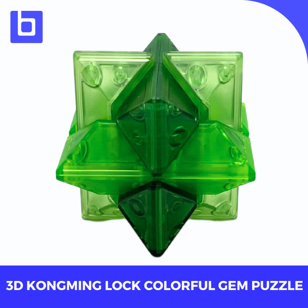 Qiyi 3d Puzzle Kongming Lock Colorful transparant Original