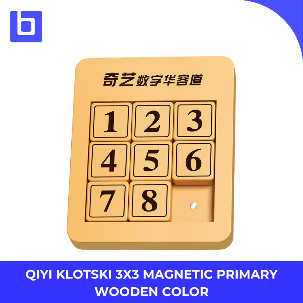 Qiyi Puzzle Klotski 3x3 Magnetic Primary Wooden Color