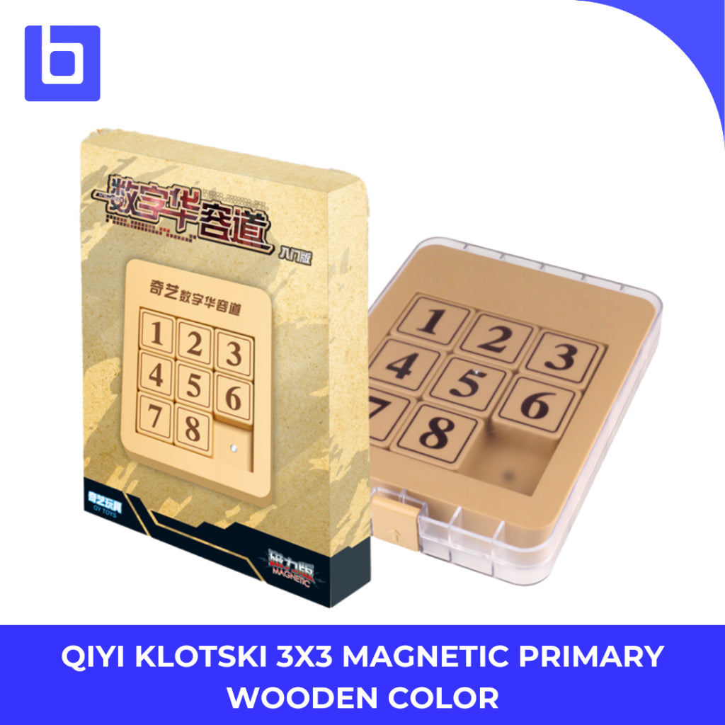 Qiyi Puzzle Klotski 3x3 Magnetic Primary Wooden Color