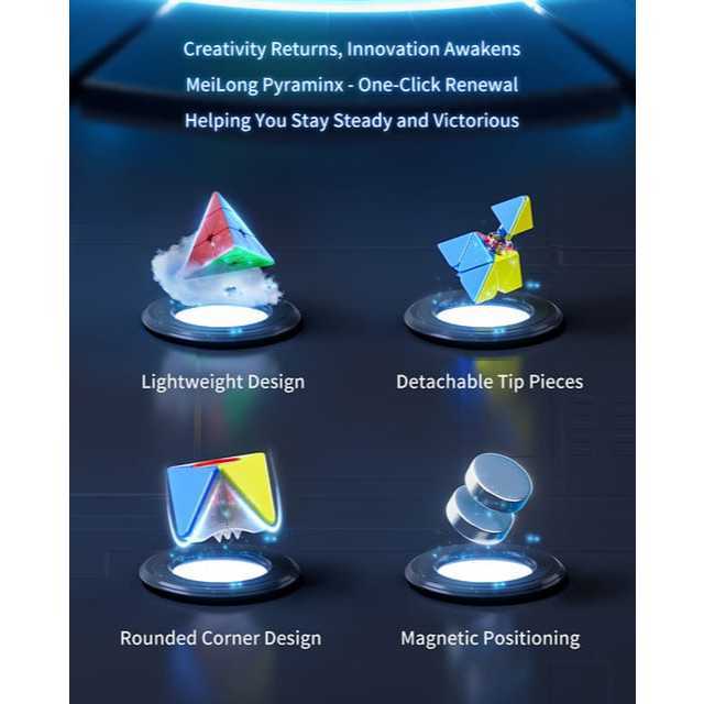 Cube Pyraminx - Moyu Meilong Magnetic Pyraminx - Meilong Pyraminx M - Pyraminx Magnetic