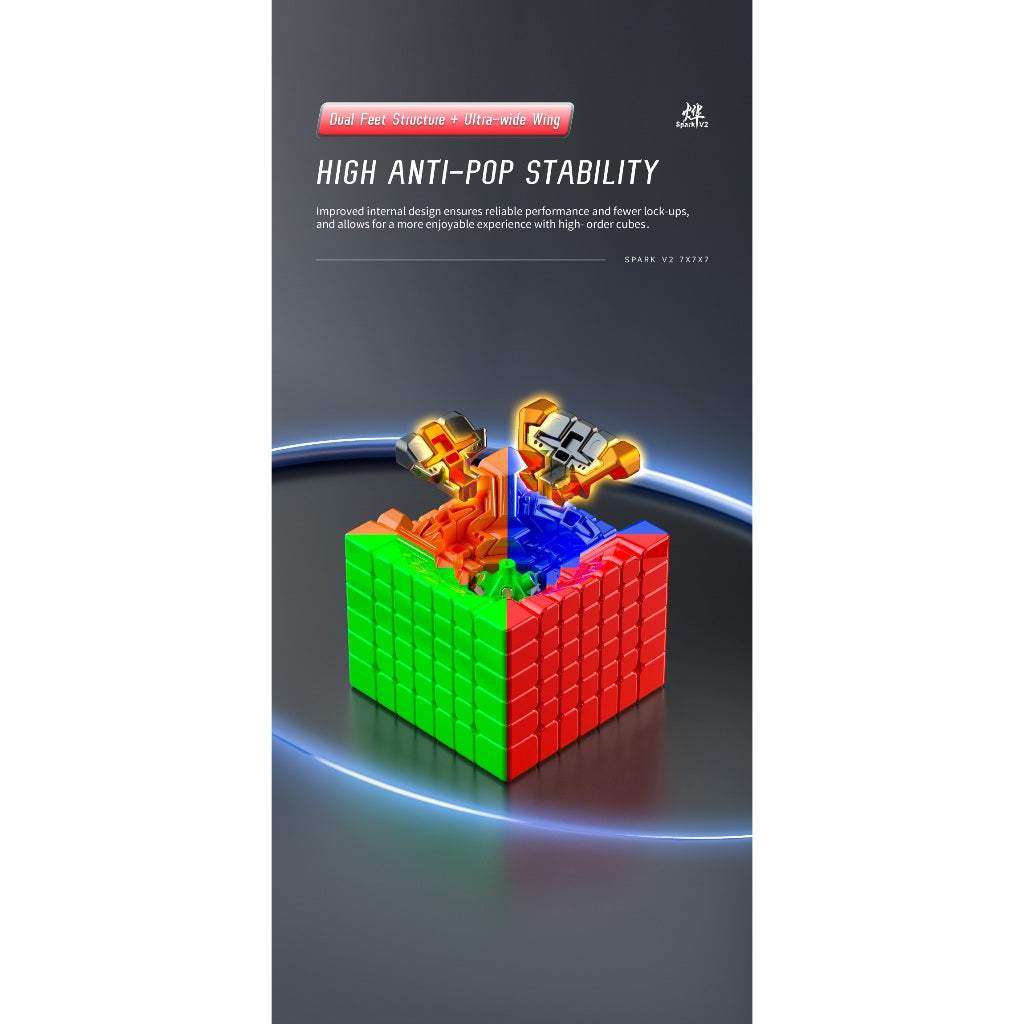 Cube 7x7 Qiyi Xman XMD Spark V2 M Magnetic Core Positioning