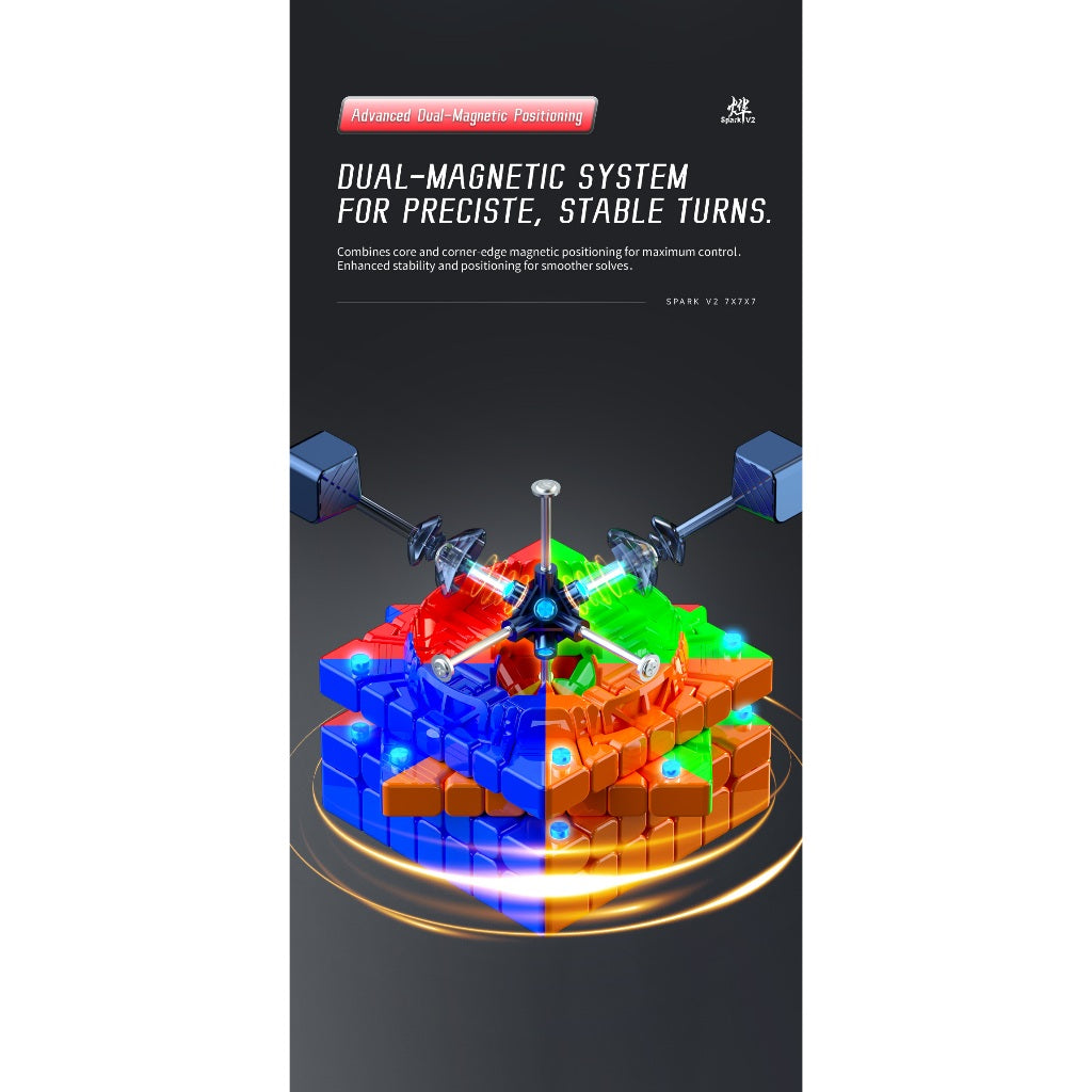 Cube 7x7 Qiyi Xman XMD Spark V2 M Magnetic Core Positioning
