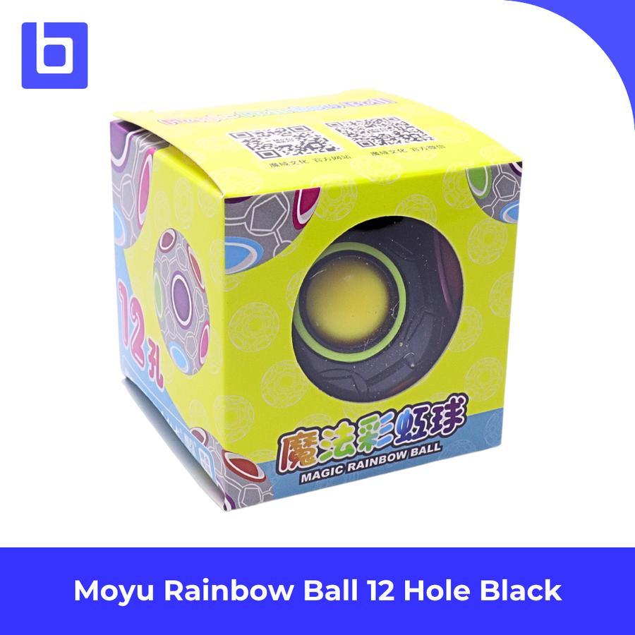 Magic Puzzle Moyu Rainbow Ball 12 Hole Black Base Color