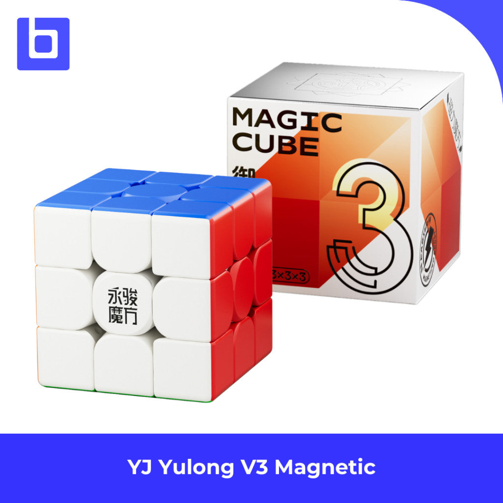 Cube 3x3 YJ Yulong V3 M Magnetic Stickerless Original