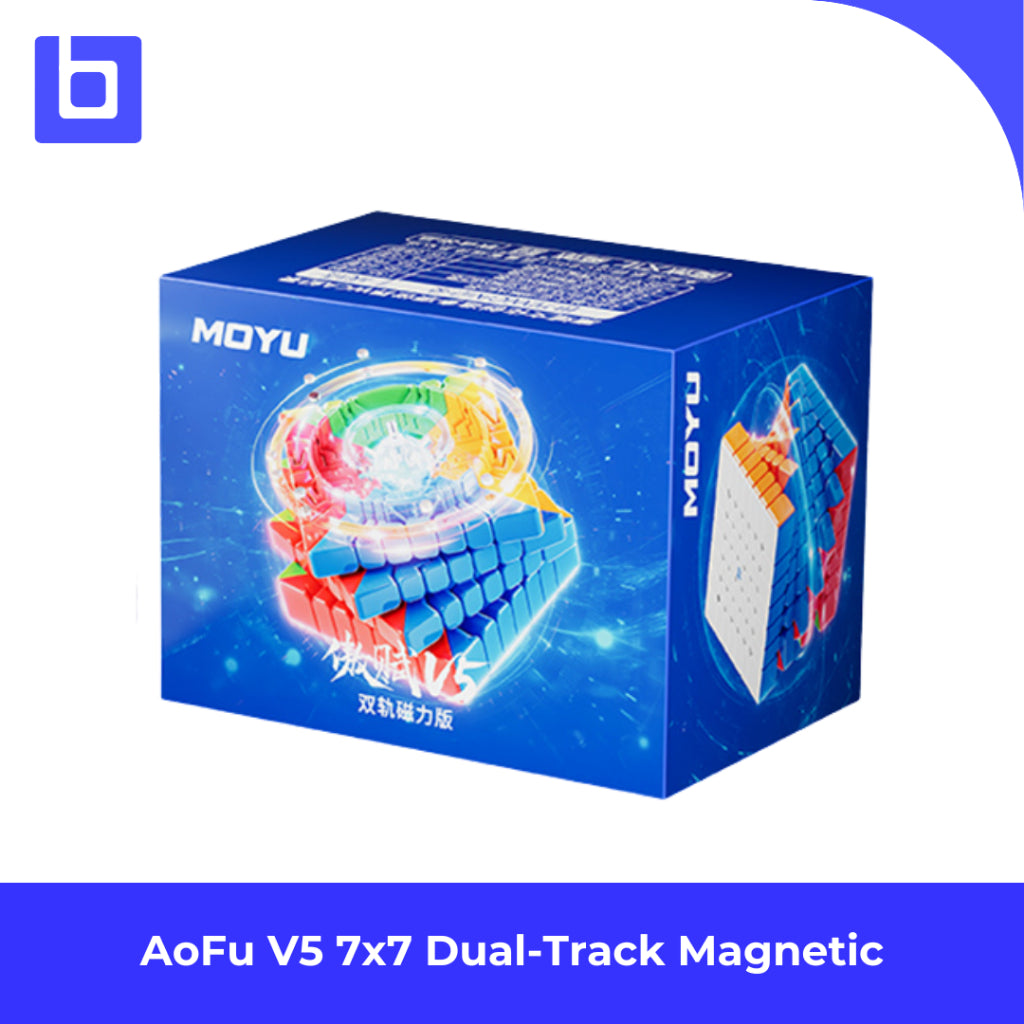 Cube 7x7 Moyu Aofu V5 7x7 Magnetic Stickerless Original SINGLE TRACK-DUAL TRACK