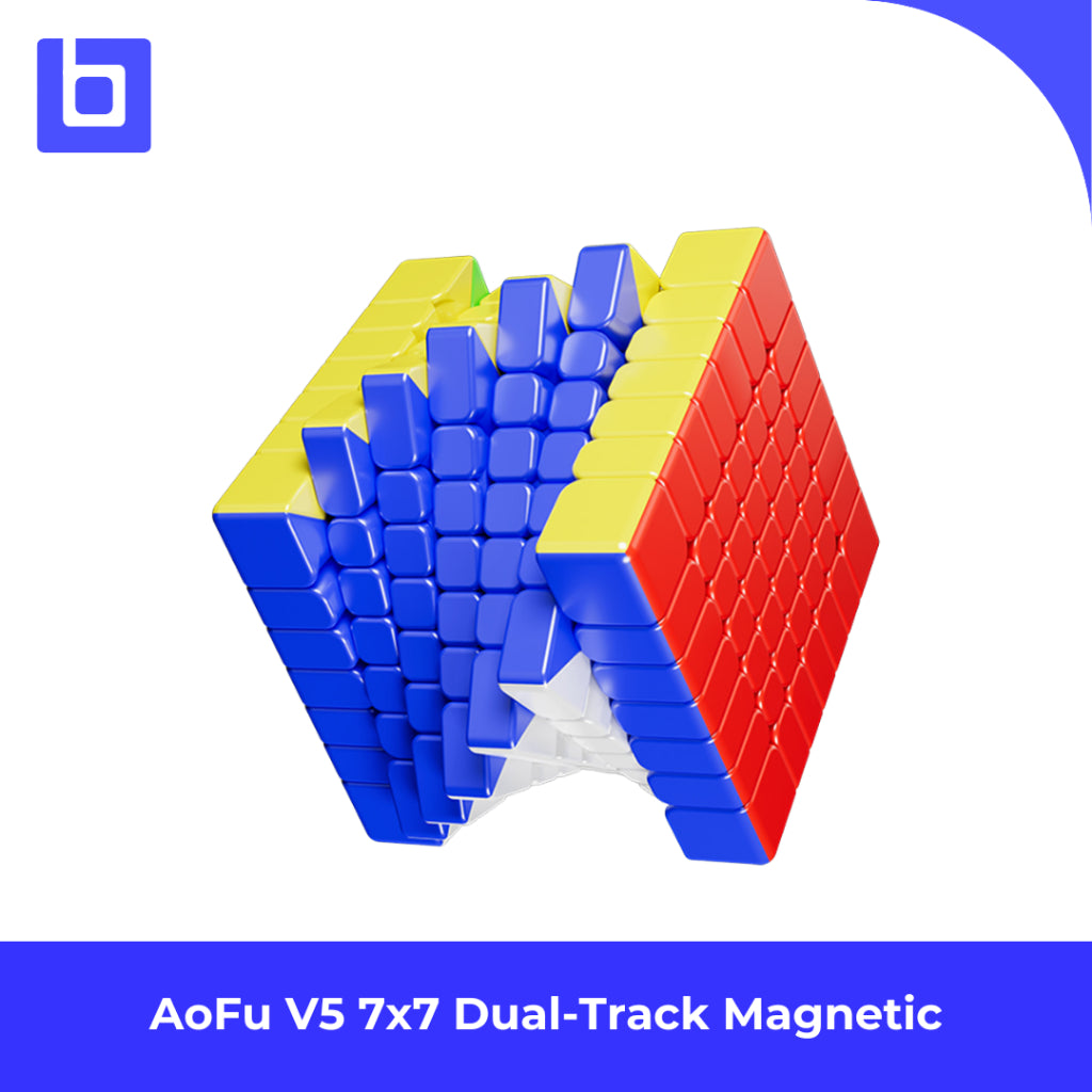 Cube 7x7 Moyu Aofu V5 7x7 Magnetic Stickerless Original SINGLE TRACK-DUAL TRACK