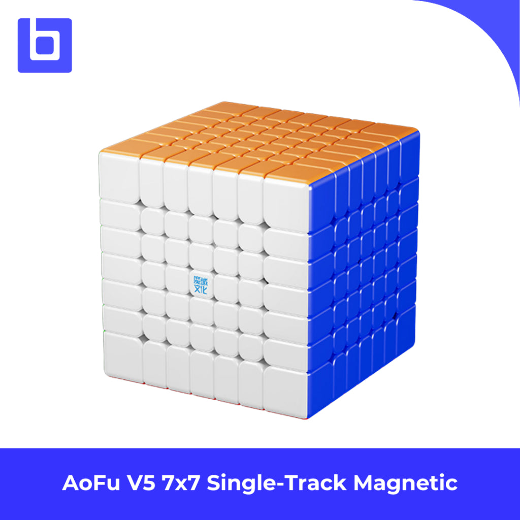 Cube 7x7 Moyu Aofu V5 7x7 Magnetic Stickerless Original SINGLE TRACK-DUAL TRACK
