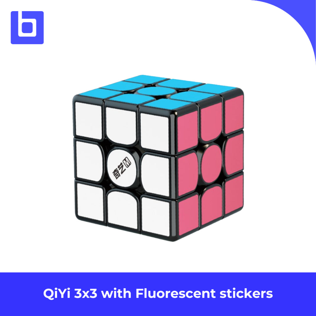 Cube 3x3 - QiYi 3x3 with Fluorescent Glow In The Dark Stickers