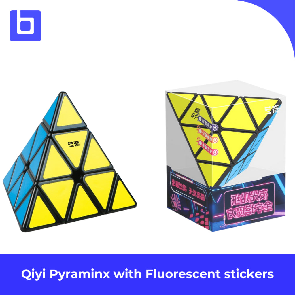 Cube Pyraminx - QiYi Pyraminx with Fluorescent Glow in The dark  stickers