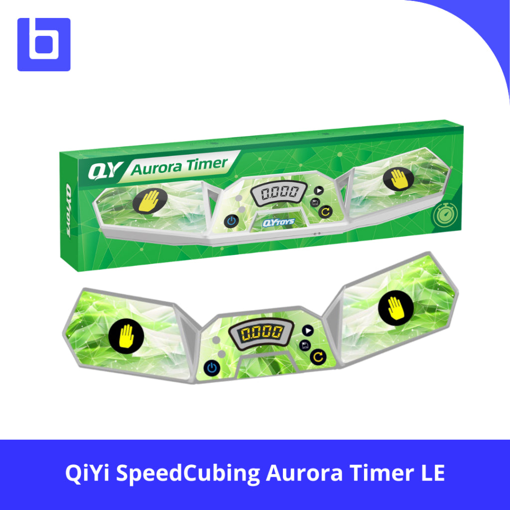 Timer Cube - Qiyi Timer Aurora White Green Limited Edition